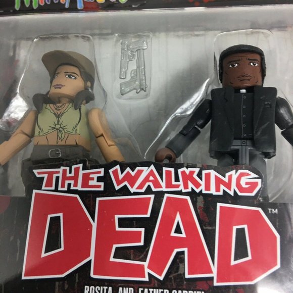 The Walking Dead Minimates Series 8 Rosita And Father Gabriel Mini Figures New - Picture 4 of 12
